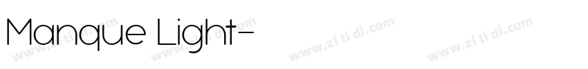 Manque Light字体转换